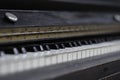 Ivory keys of an antique piano