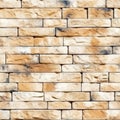 Ivory Luminescence Beautiful Brick Wall Texture Tile Seamless Background. Generative AI Royalty Free Stock Photo