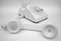 Ivory Rotary Phone Greyscale Royalty Free Stock Photo