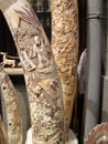 Ivory Tusks carved and for sale in Beijing China Panjiayuan Weekend Market