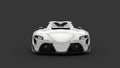 Ivory white modern sports car - front view Royalty Free Stock Photo