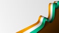 IvoryCoast ribbon flag background Royalty Free Stock Photo