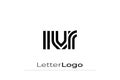 IVR Creative Unique Modern Letter Logo Design. Elegant Monogram Logo Design with Decorative Elements and Typography Royalty Free Stock Photo
