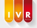 IVR - Interactive Voice Response acronym Royalty Free Stock Photo