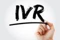 IVR - Interactive Voice Response acronym Royalty Free Stock Photo