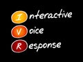 IVR - Interactive Voice Response acronym Royalty Free Stock Photo