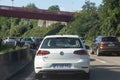 Ivry-Sur-Seine Ã¢â¬â France, August 19, 2019 : Traffic jam on the road Royalty Free Stock Photo