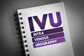 IVU - intravenous urography acronym Royalty Free Stock Photo
