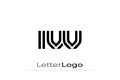 IVV Creative Unique Modern Letter Logo Design. Elegant Monogram Logo Design with Decorative Elements and Typography Royalty Free Stock Photo