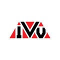 IVV triangle letter logo design with triangle shape. IVV triangle logo design monogram. IVV triangle vector logo template with red Royalty Free Stock Photo