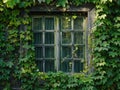 Ivy-Covered Window Royalty Free Stock Photo