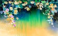 Ivy flowers Watercolor painting Royalty Free Stock Photo