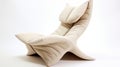 Dan Iznia Reclining Lounge Chair: Soft Sculpture Style In Beige