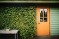 ivycovered walls on a secluded garden cottage Royalty Free Stock Photo