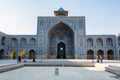 Iwans with goldast bouquet  in the main courtyard of the Shah Mosque, located on the south side of Naghsh-e Jahan Square, Royalty Free Stock Photo