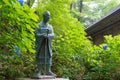 Matsuo Basho Monument at Chusonji Temple in Hiraizumi, Iwate, Japan. Royalty Free Stock Photo
