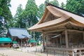 Noh theater at Hakusan-Jinja Shrine in Hiraizumi, Iwate, Japan. It is part of Important Cultural