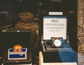 IWC luxury watch in the window of a store in Baden-Bade