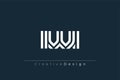IWI Creative Unique Modern Letter Logo Design. Elegant Monogram Logo Design with Decorative Elements and Typography Royalty Free Stock Photo