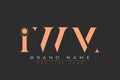 IWM abstract letter logo design Royalty Free Stock Photo