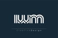 IWM Creative Unique Modern Letter Logo Design. Elegant Monogram Logo Design with Decorative Elements and Typography Royalty Free Stock Photo
