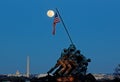 Iwo Jima Memorial Full moonrise