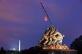 Iwo Jima Memorial (Marine Corps War Memorial) at night , Washington, DC, USA