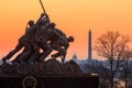 Iwo Jima Memorial Washington DC USA at sunrise Royalty Free Stock Photo