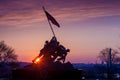 Iwo Jima Memorial Washington DC USA at sunrise Royalty Free Stock Photo