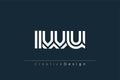 IWU Creative Unique Modern Letter Logo Design. Elegant Monogram Logo Design with Decorative Elements and Typography Royalty Free Stock Photo