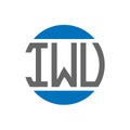 IWU letter logo design on white background. IWU creative initials circle logo concept. IWU letter design Royalty Free Stock Photo