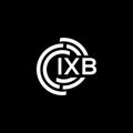 IXB letter logo design. IXB monogram initials letter logo concept. IXB letter design in black background Royalty Free Stock Photo