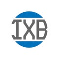 IXB letter logo design on white background. IXB creative initials circle logo concept. IXB letter design Royalty Free Stock Photo