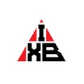 IXB triangle letter logo design with triangle shape. IXB triangle logo design monogram. IXB triangle vector logo template with red Royalty Free Stock Photo