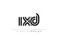 IXD Creative Unique Modern Letter Logo Design Royalty Free Stock Photo