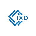IXD letter logo design on white background. IXD creative circle letter logo concept. Royalty Free Stock Photo