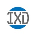 IXD letter logo design on white background. IXD creative initials circle logo concept. IXD letter design Royalty Free Stock Photo