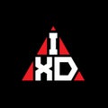 IXD triangle letter logo design with triangle shape. IXD triangle logo design monogram. IXD triangle vector logo template with red Royalty Free Stock Photo