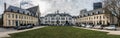 Ixelles, Brussels Belgium - Extra large panoramic view of the main building at the park and site of the La Cambre Abbey