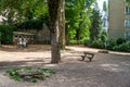 Ixelles, Brussels Capital Region, Belgium - The Bucholtz park, a pocket city park