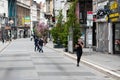 Ixelles, Brussels Capital Region - Belgium - Multi cultural shopping street in a pedestrian zone