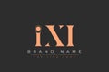 IXI abstract letter logo design Royalty Free Stock Photo