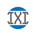 IXI letter logo design on white background. IXI creative initials circle logo concept. IXI letter design Royalty Free Stock Photo