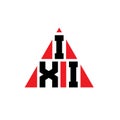 IXI triangle letter logo design with triangle shape. IXI triangle logo design monogram. IXI triangle vector logo template with red Royalty Free Stock Photo