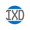 IXO letter logo design on white background. IXO creative initials circle logo concept. IXO letter design Royalty Free Stock Photo
