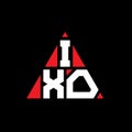 IXO triangle letter logo design with triangle shape. IXO triangle logo design monogram. IXO triangle vector logo template with red Royalty Free Stock Photo