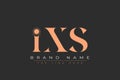 IXS abstract letter logo design Royalty Free Stock Photo