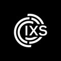 IXS letter logo design. IXS monogram initials letter logo concept. IXS letter design in black background Royalty Free Stock Photo