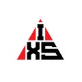 IXS triangle letter logo design with triangle shape. IXS triangle logo design monogram. IXS triangle vector logo template with red Royalty Free Stock Photo
