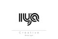 IYA Creative Unique Modern Letter Logo Design Royalty Free Stock Photo